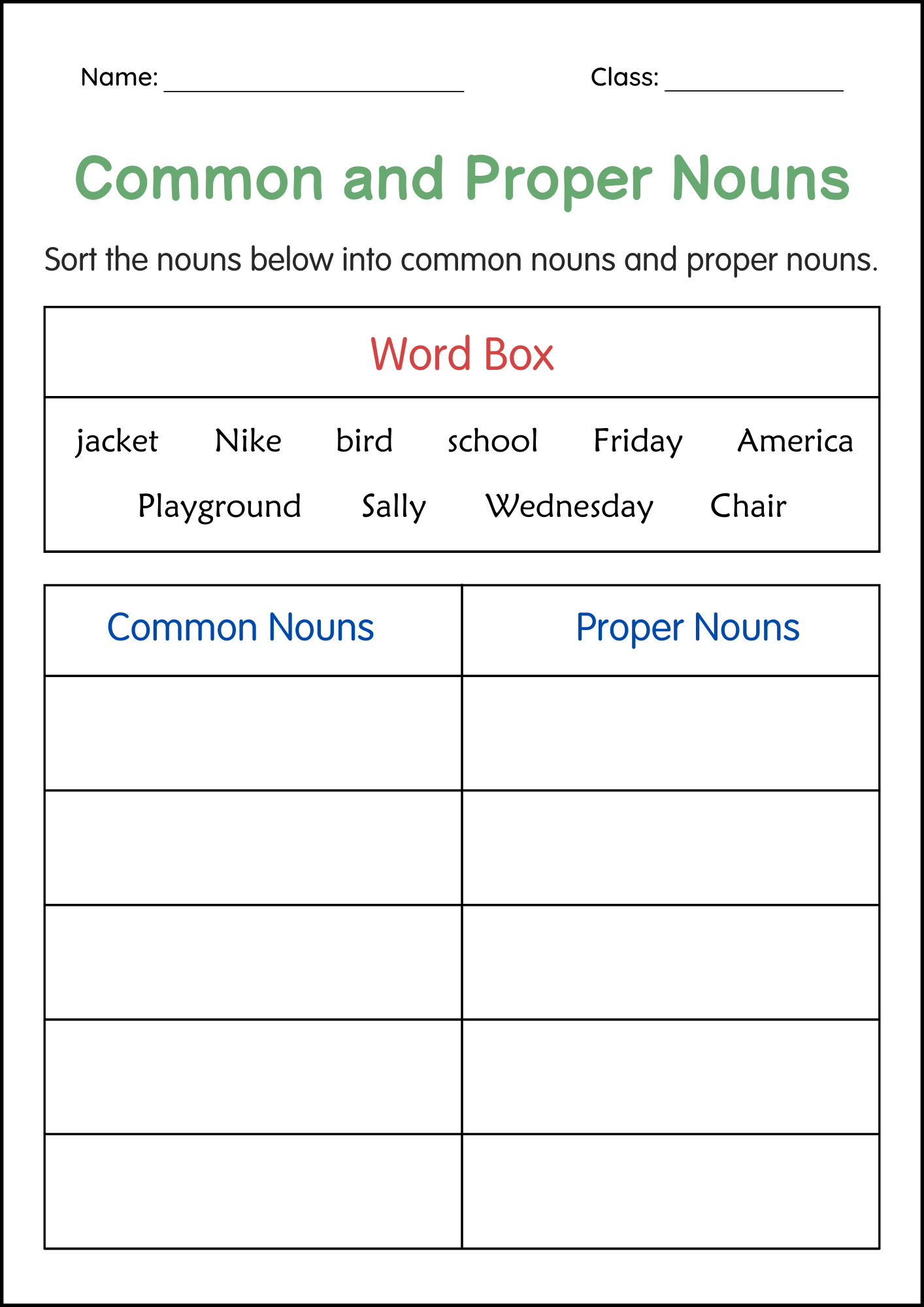 2nd Grade Common And Proper Nouns Grammar Activities Worksheets Made By Teachers 2nd Grade Common And Proper Nouns Grammar Activities Worksheets Made By Teachers