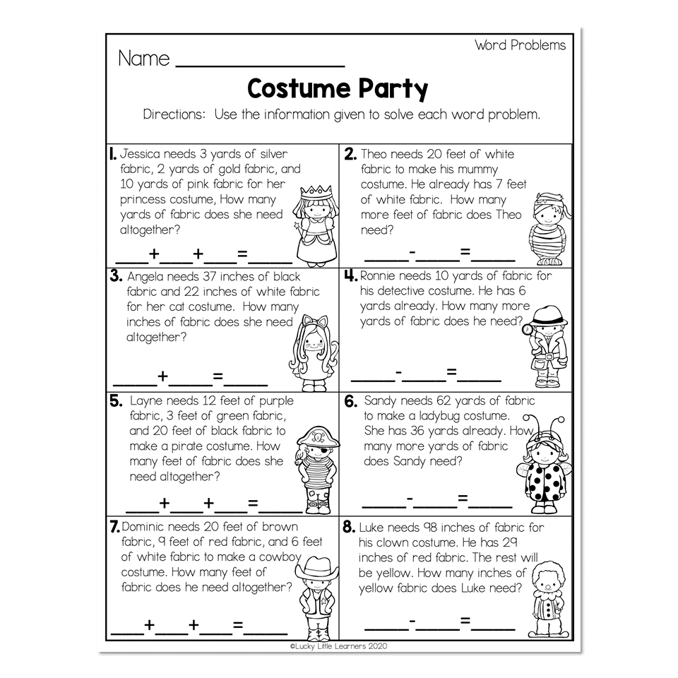 math word problems for 2nd graders