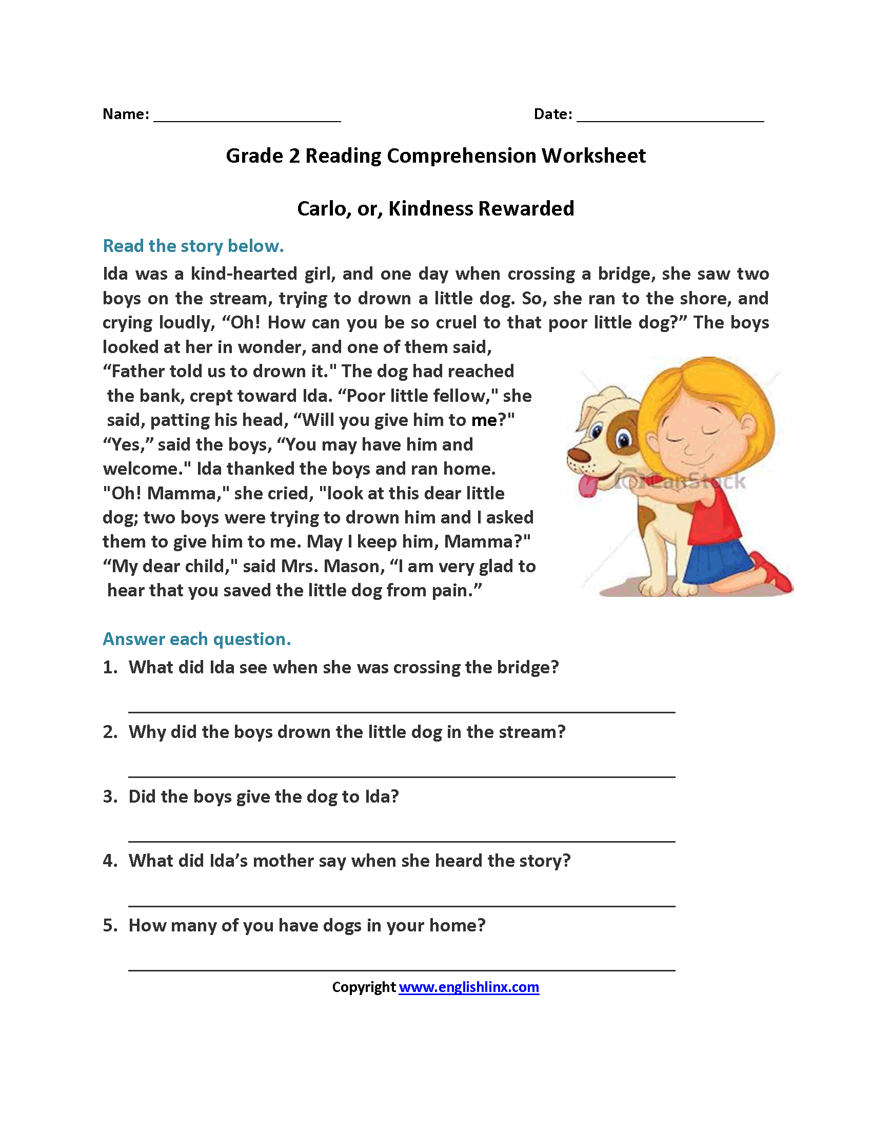 2nd Grade Reading Comprehension Worksheets Free PDF 2nd Grade Reading Comprehension Worksheets Free PDF