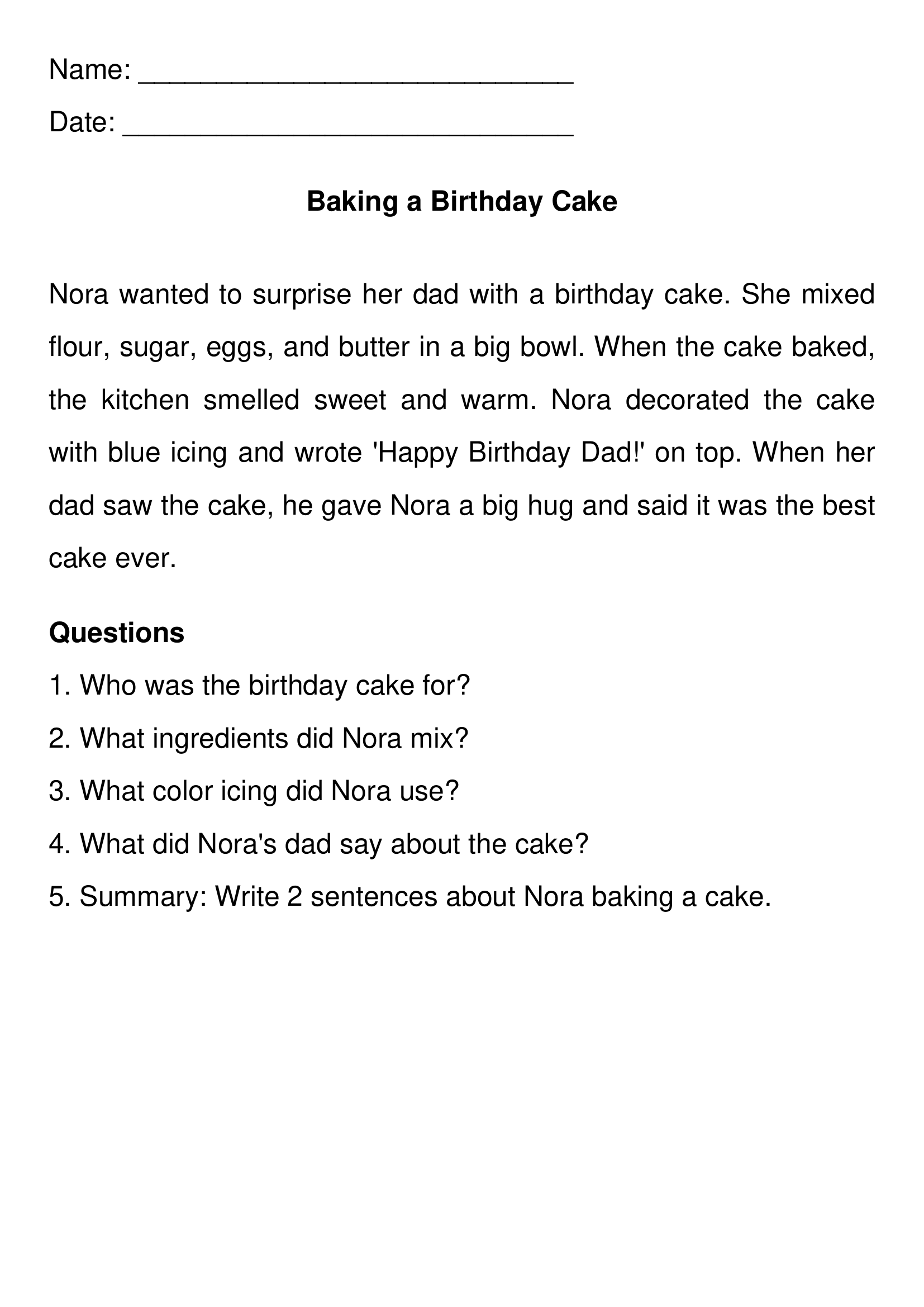 2nd Grade Reading Comprehension Worksheets Free PDF 2nd Grade Reading Comprehension Worksheets Free PDF