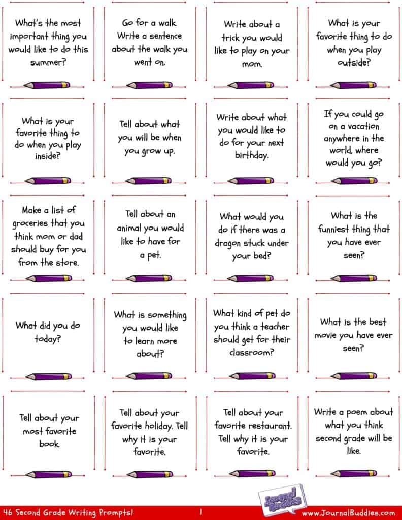 writing prompts for 2nd grade