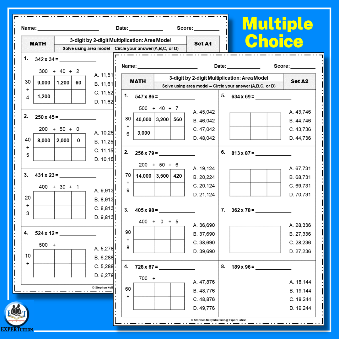 3 digit by 2 digit multiplication