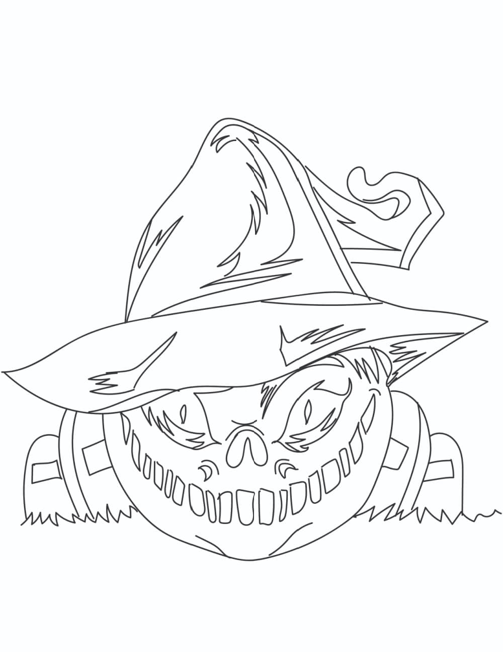 3 Free Printable Scary Halloween Coloring Pages