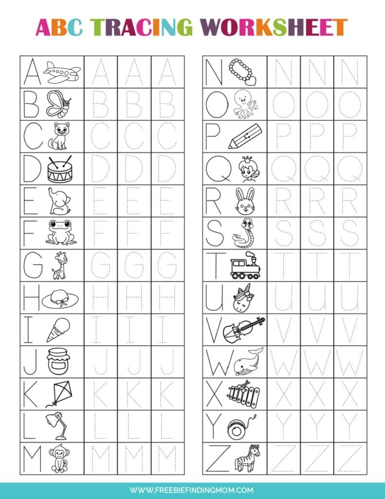 3 Printable Preschool Alphabet Tracing Worksheets 3 Printable Preschool Alphabet Tracing Worksheets