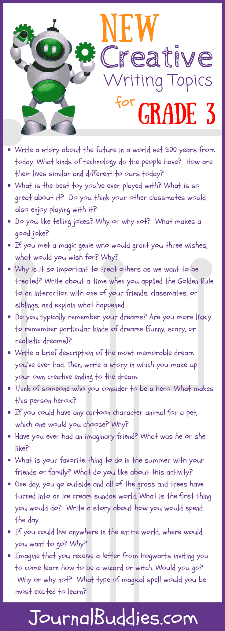 30 Creative Writing Topics For Grade 3 JournalBuddies