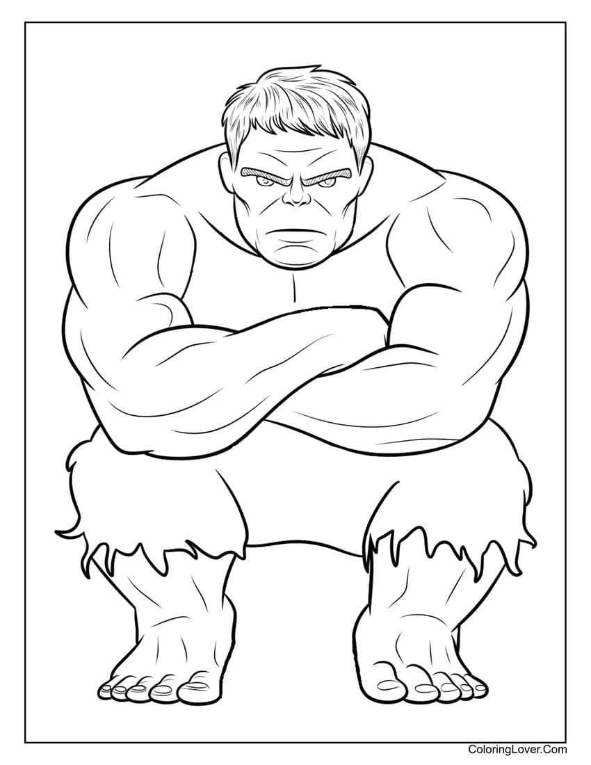 incredible hulk colouring pages