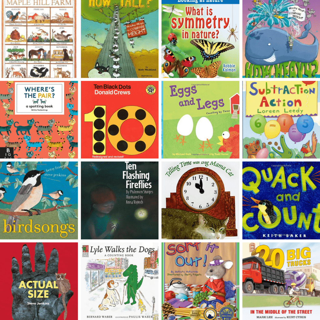 30 Math Picture Books To Enjoy With Your Kindergartner Kate Snow Homeschool Math Help