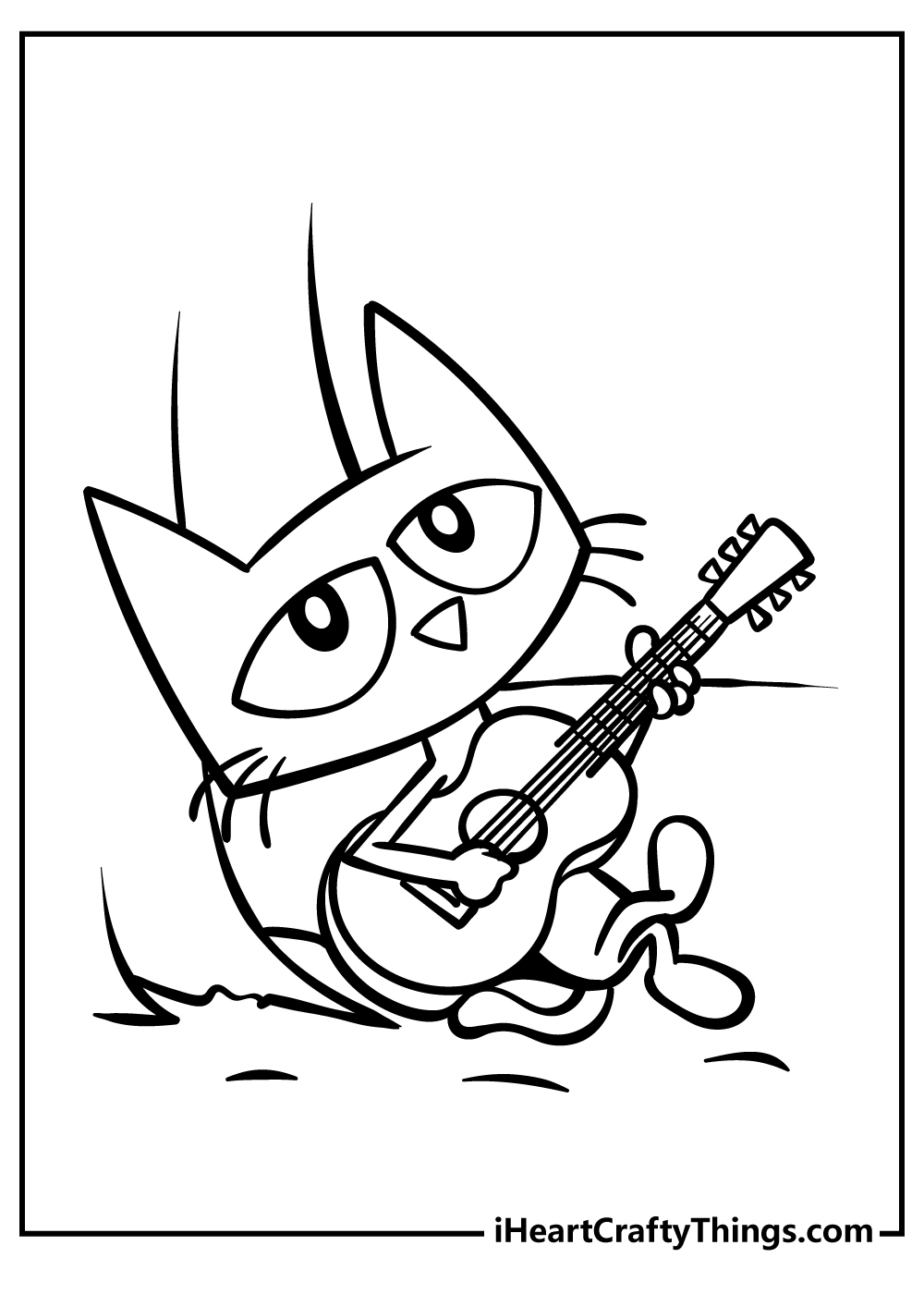 pete the cat coloring page