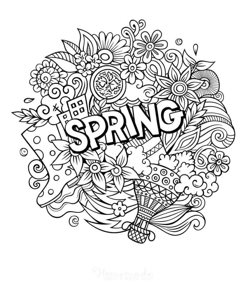 31 Printable Spring Coloring Pages For Adults Kids Happier Human 31 Printable Spring Coloring Pages For Adults Kids Happier Human