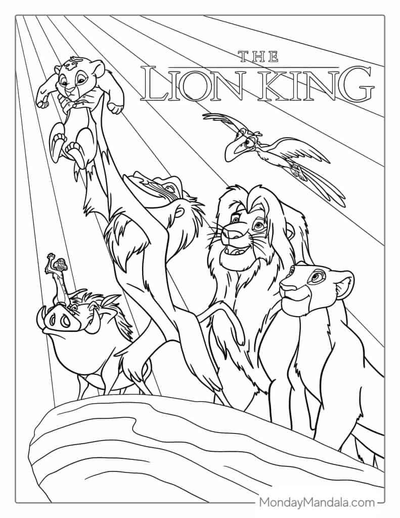 32 Lion King Coloring Pages Free PDF Printables 