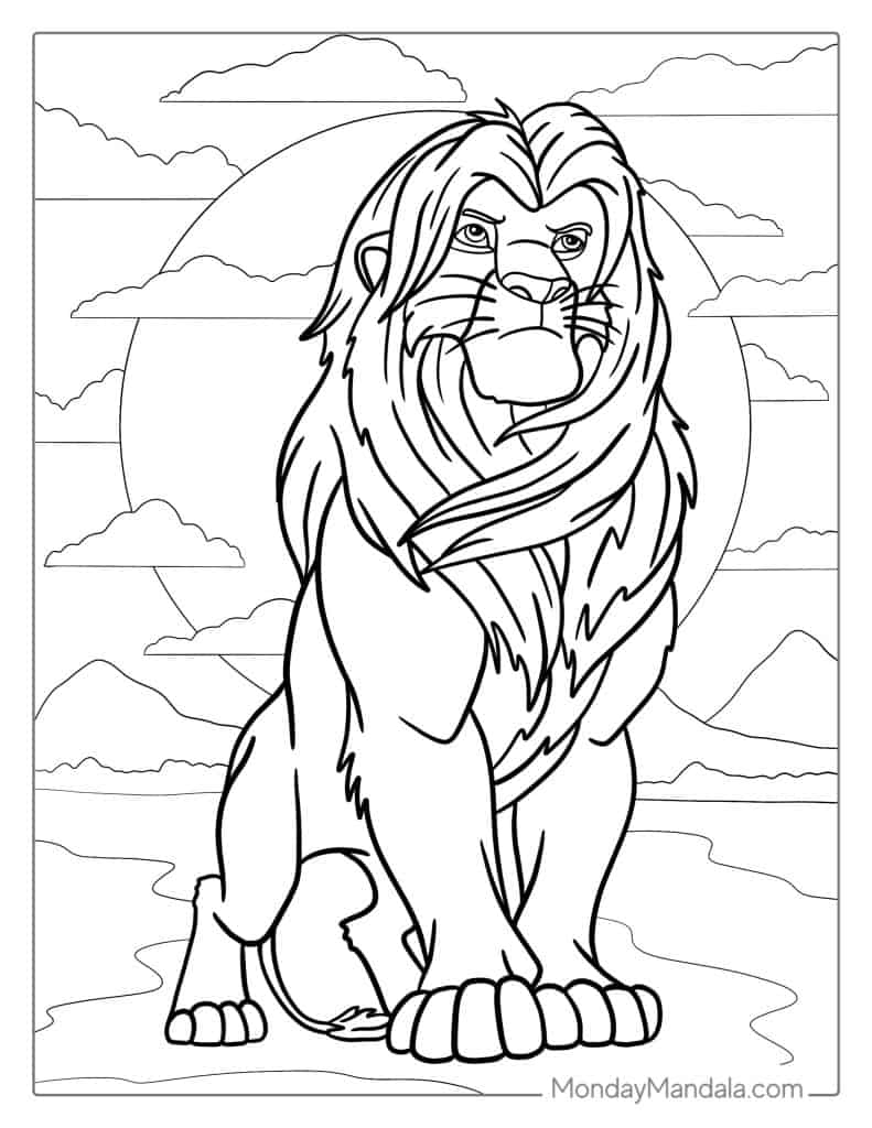 32 Lion King Coloring Pages Free PDF Printables 