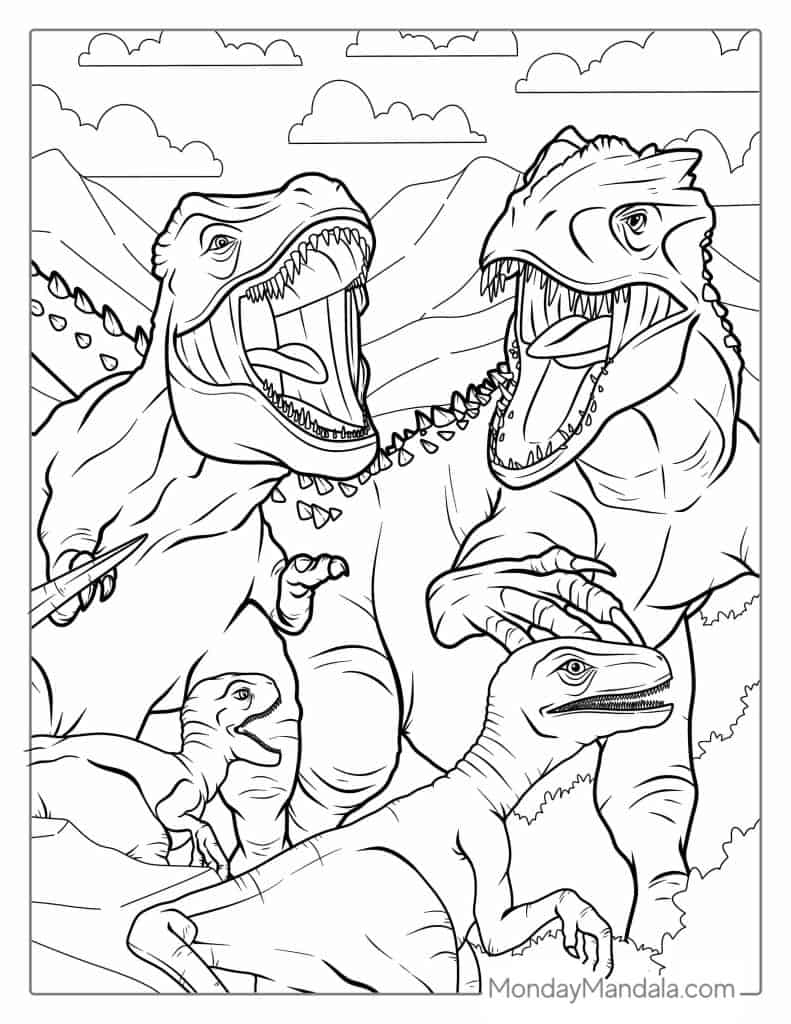 32 T Rex Coloring Pages Free PDF Printables
