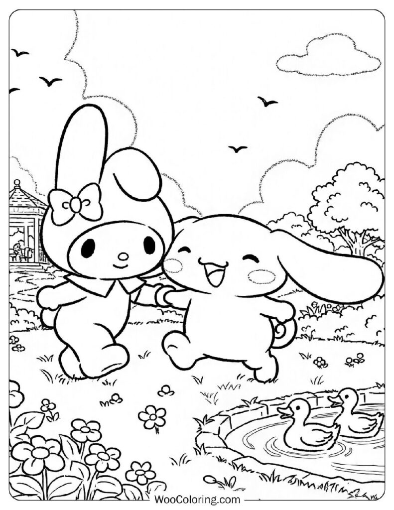 34 My Melody Coloring Pages Free PDF To Print Woo Coloring