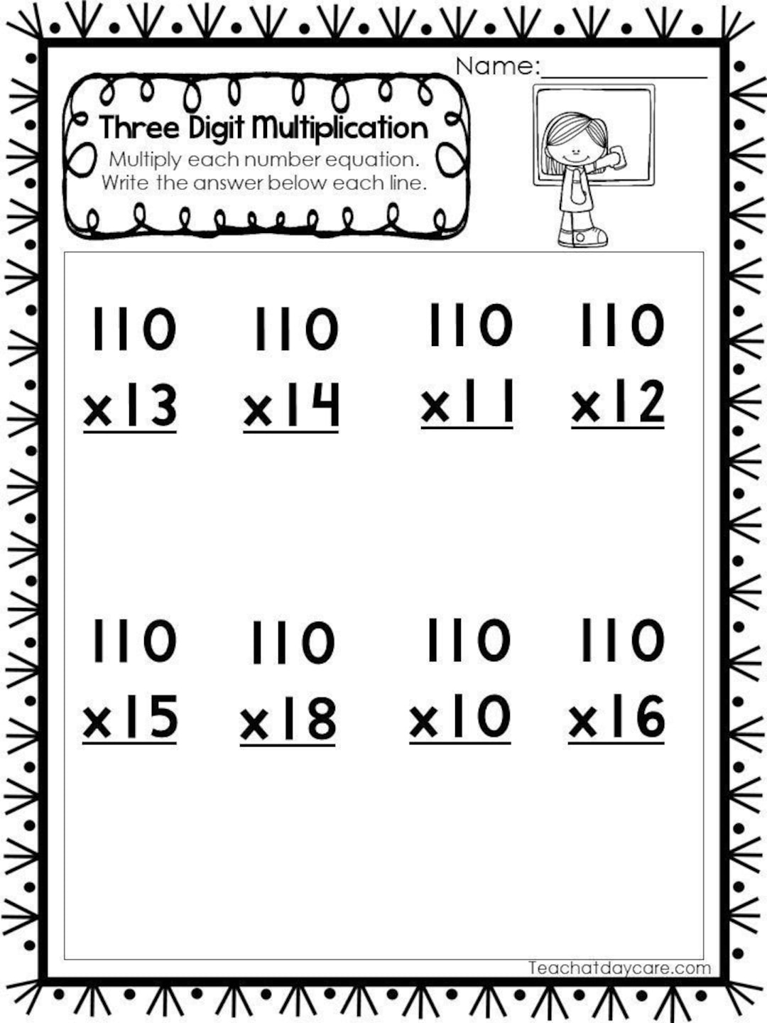 multiplication worksheets grade 3