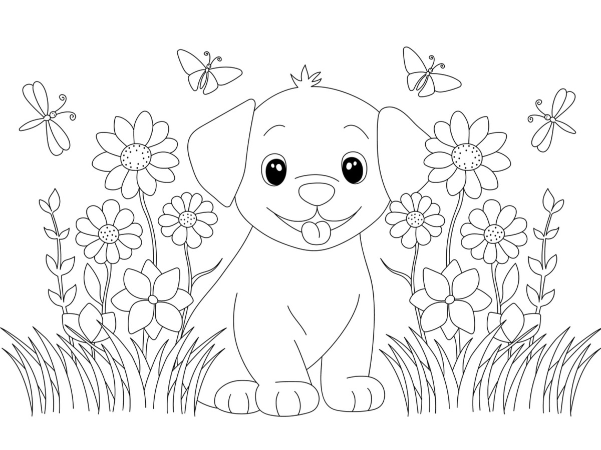 cute puppy coloring pages cute puppy coloring pages
