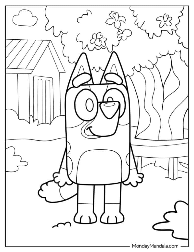 36 Bluey Coloring Pages Free PDF Printables 