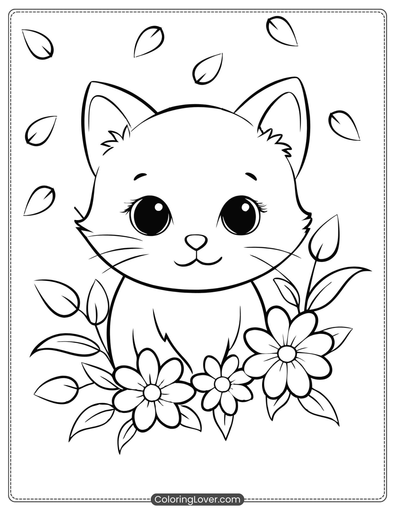 kitten pictures to color