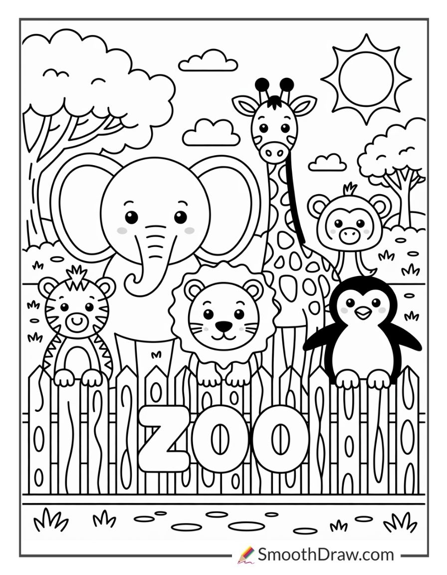 37 Zoo Coloring Pages Free Printable PDFs 37 Zoo Coloring Pages Free Printable PDFs
