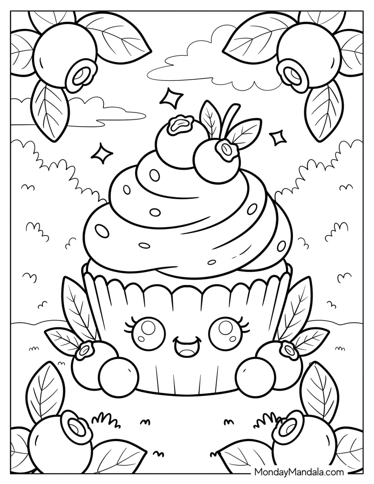 38 Cupcake Coloring Pages Free PDF Printables 