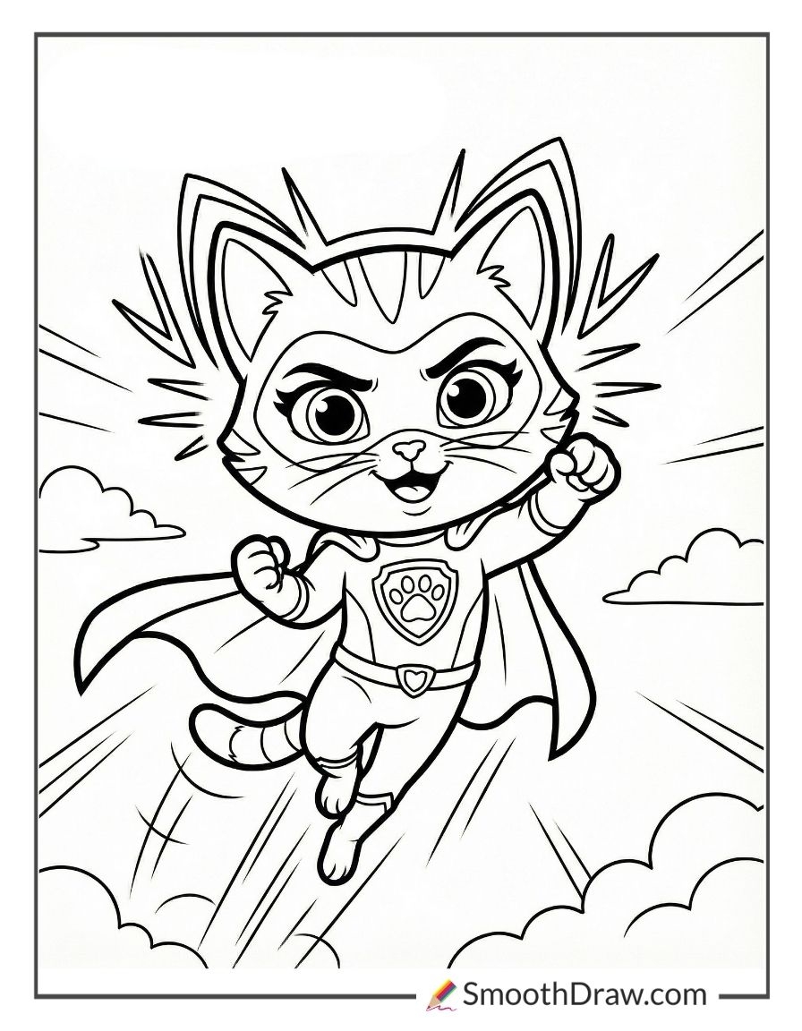 super kitties coloring pages