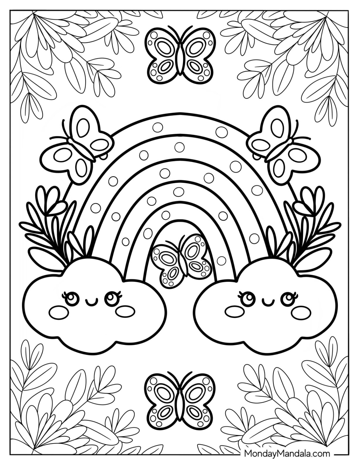 39 Rainbow Coloring Pages Free PDF Printables 