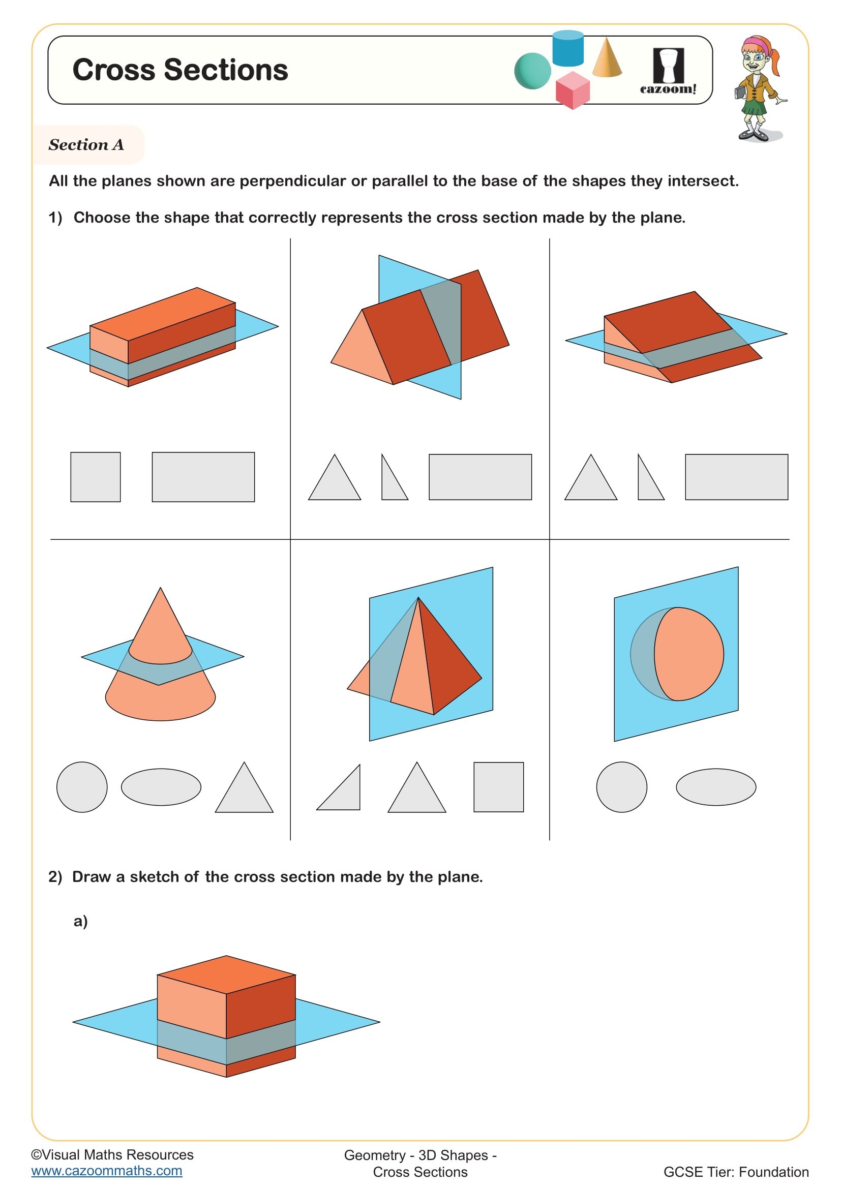 3D Shapes Worksheets With Answers KS3 KS4