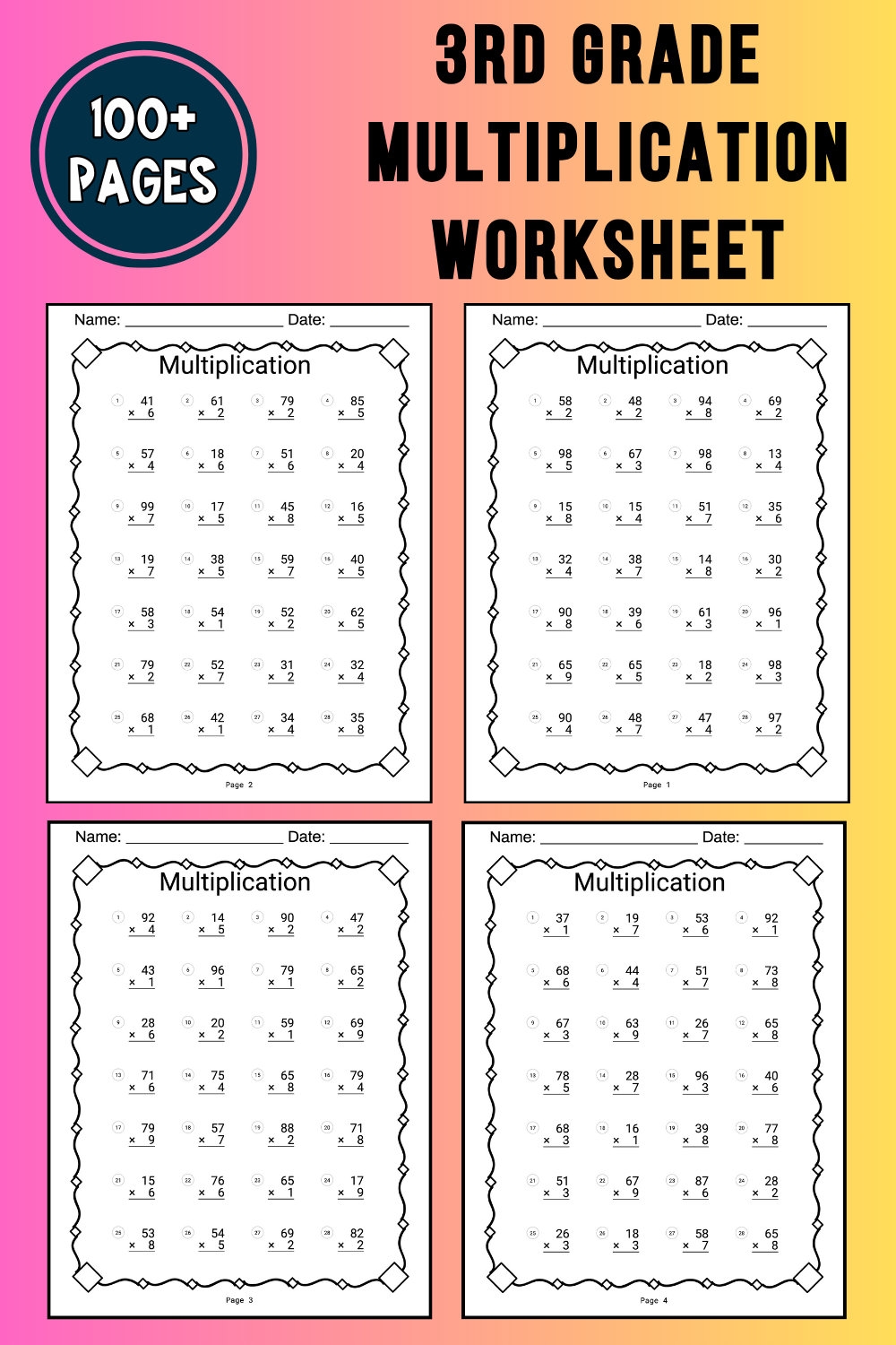 3rd Grade Math Multiplication Worksheet Chart Multiplication Table Homeschool Multiplication Printable Worksheet Third Grade Multiplication Etsy 3rd Grade Math Multiplication Worksheet Chart Multiplication Table Homeschool Multiplication Printable Worksheet Third Grade Multiplication Etsy