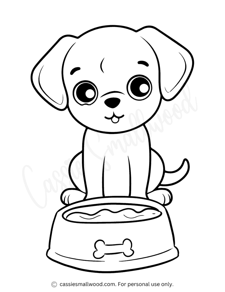 printable puppy coloring pages