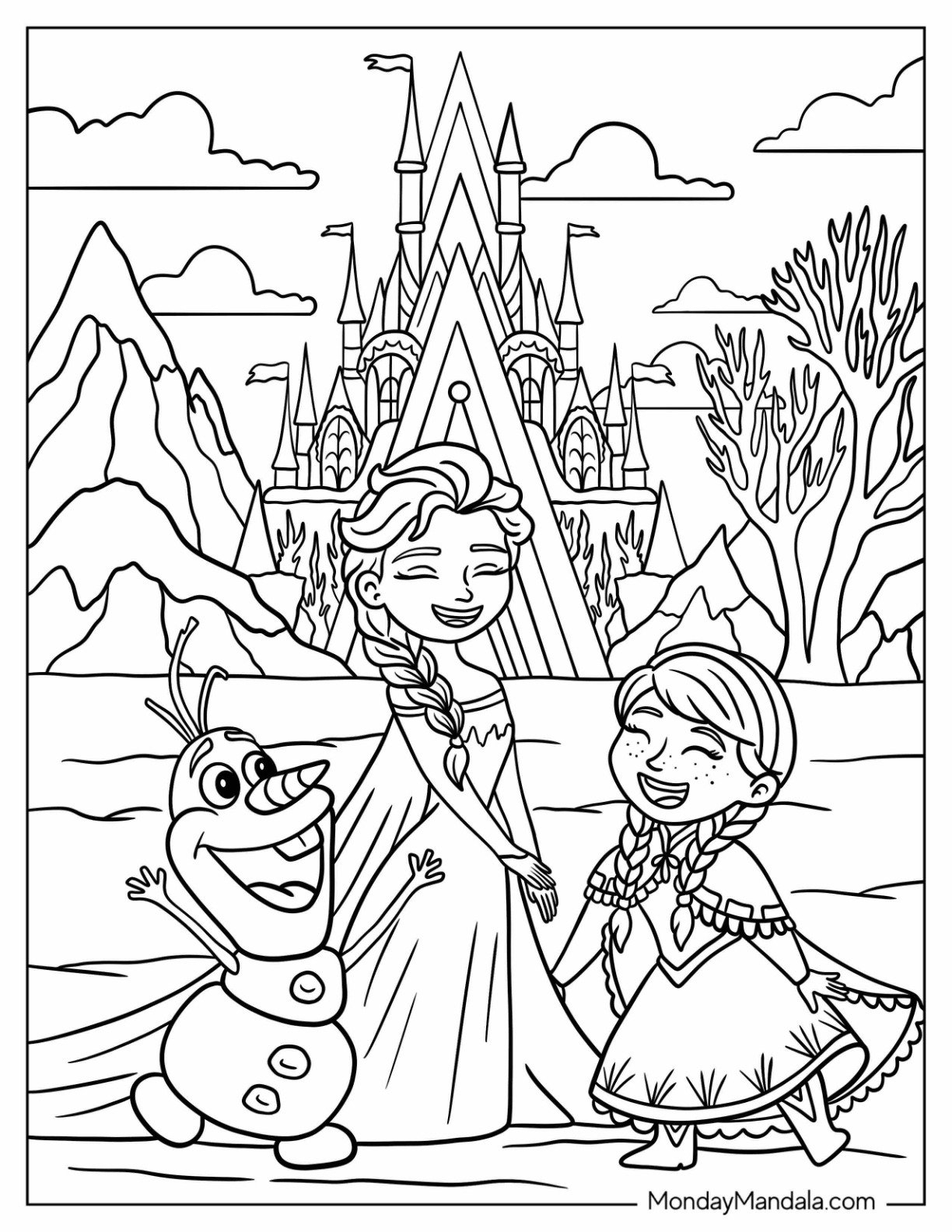 elsa anna coloring page elsa anna coloring page
