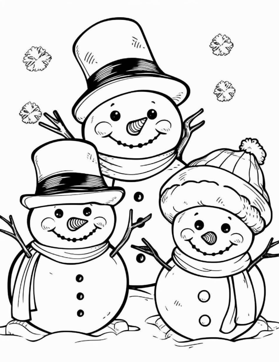 41 Snowman Coloring Pages For Kids And Adults Our Mindful Life