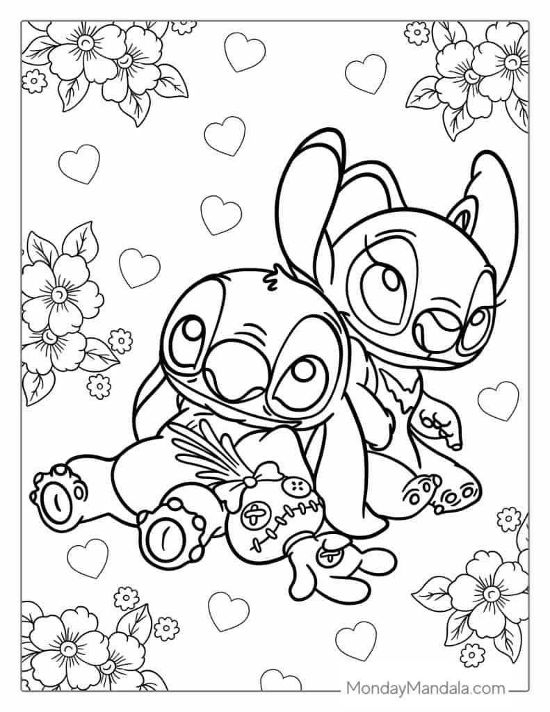coloring pictures of stitch