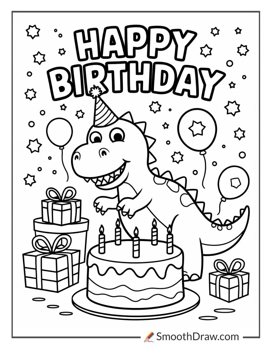 43 Happy Birthday Coloring Pages 43 Happy Birthday Coloring Pages