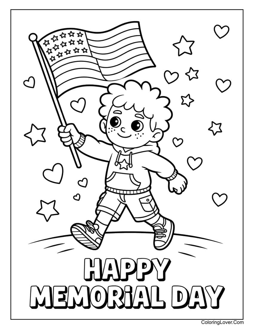 memorial day coloring page