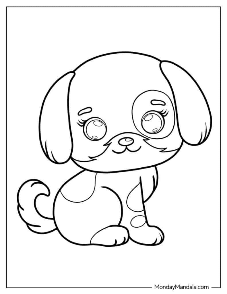 puppy printable coloring pages