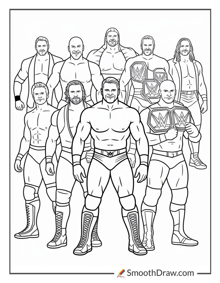 wwe superstars coloring pages