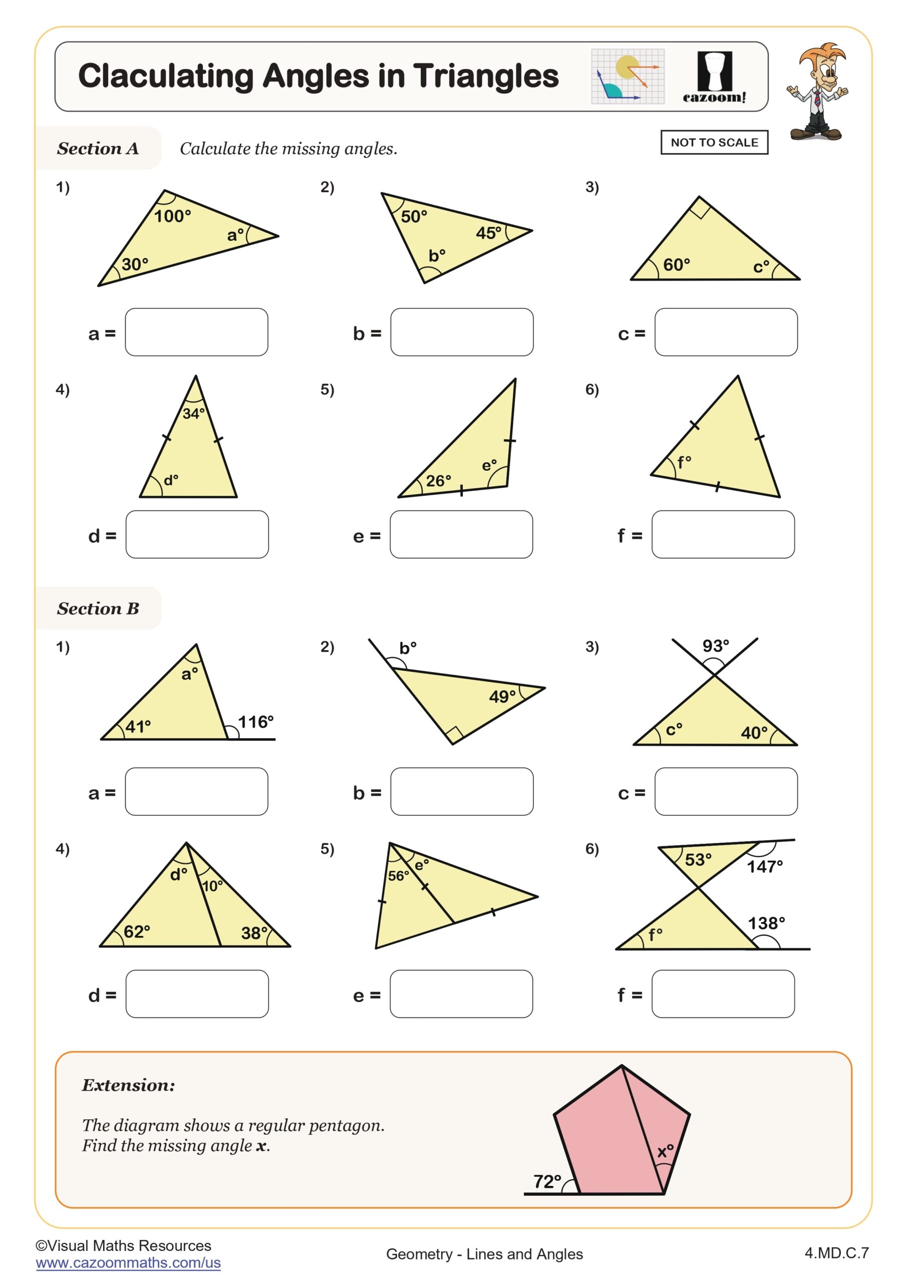 4th Grade Geometry Worksheets With Answer Keys