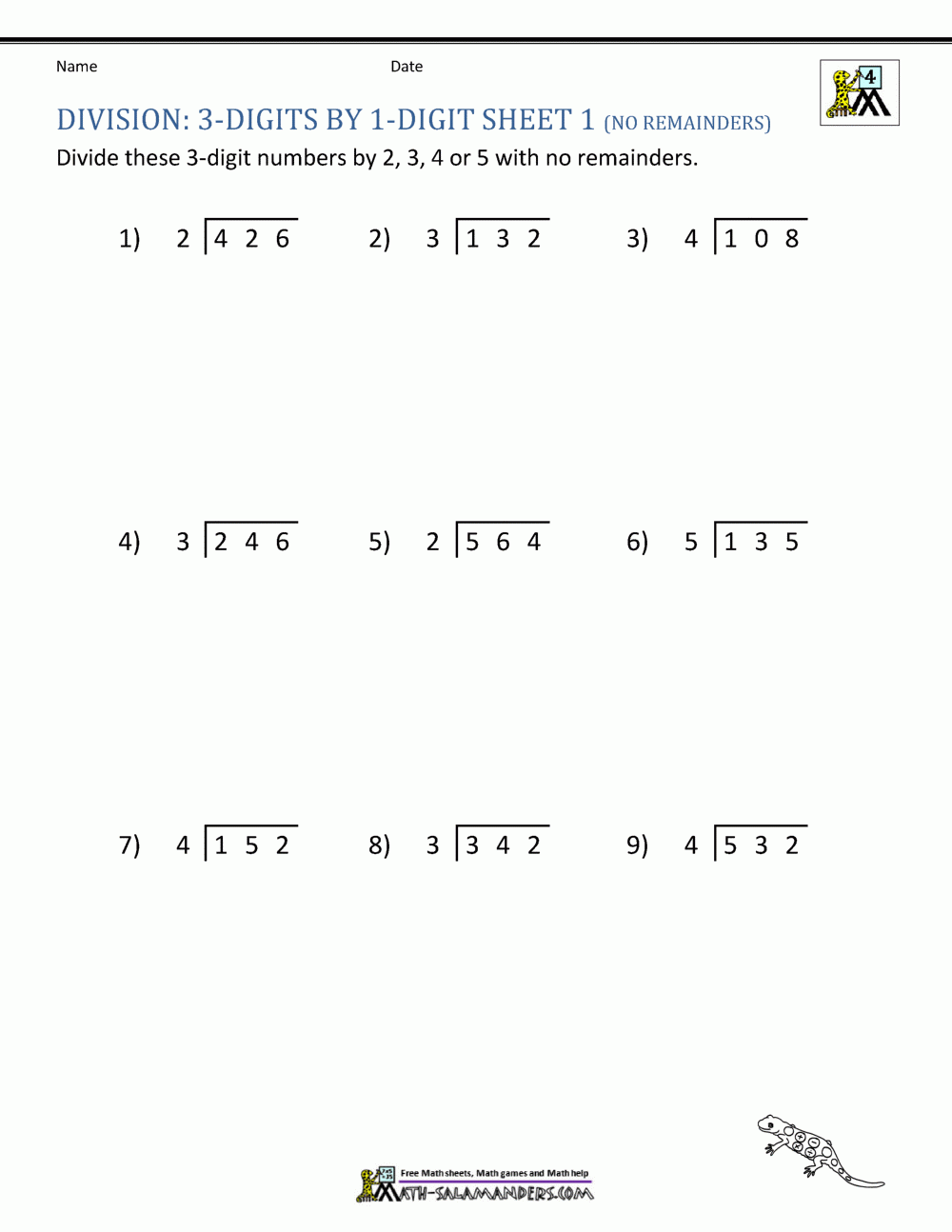 4th Grade Long Division Worksheets 4th Grade Long Division Worksheets