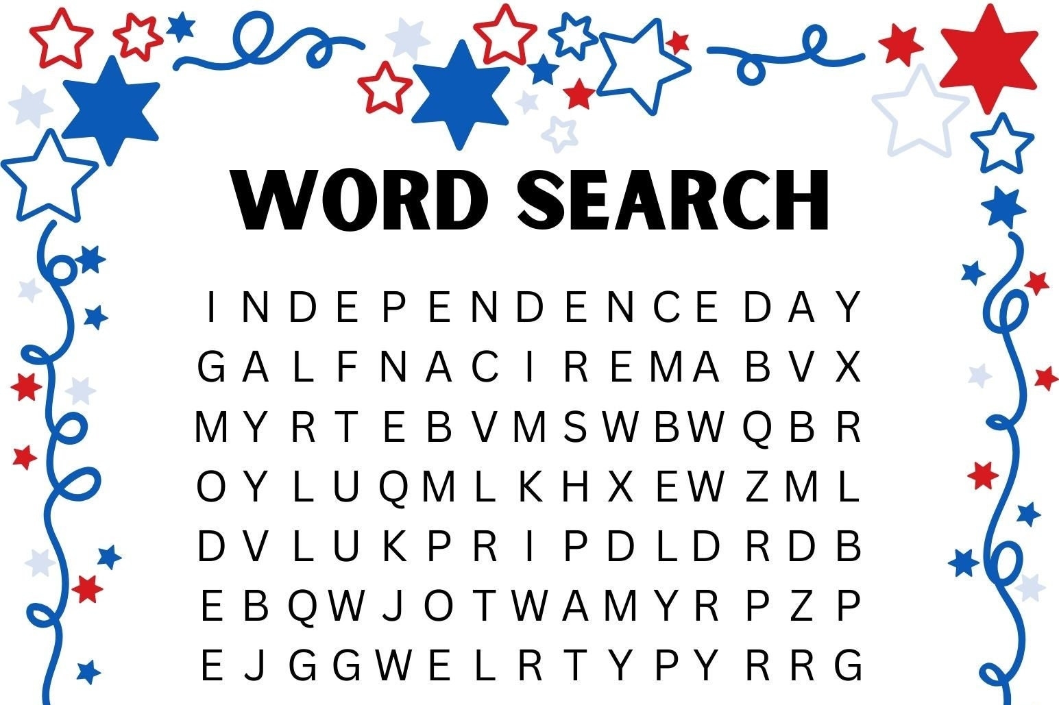 4th of july word searches 4th of july word searches