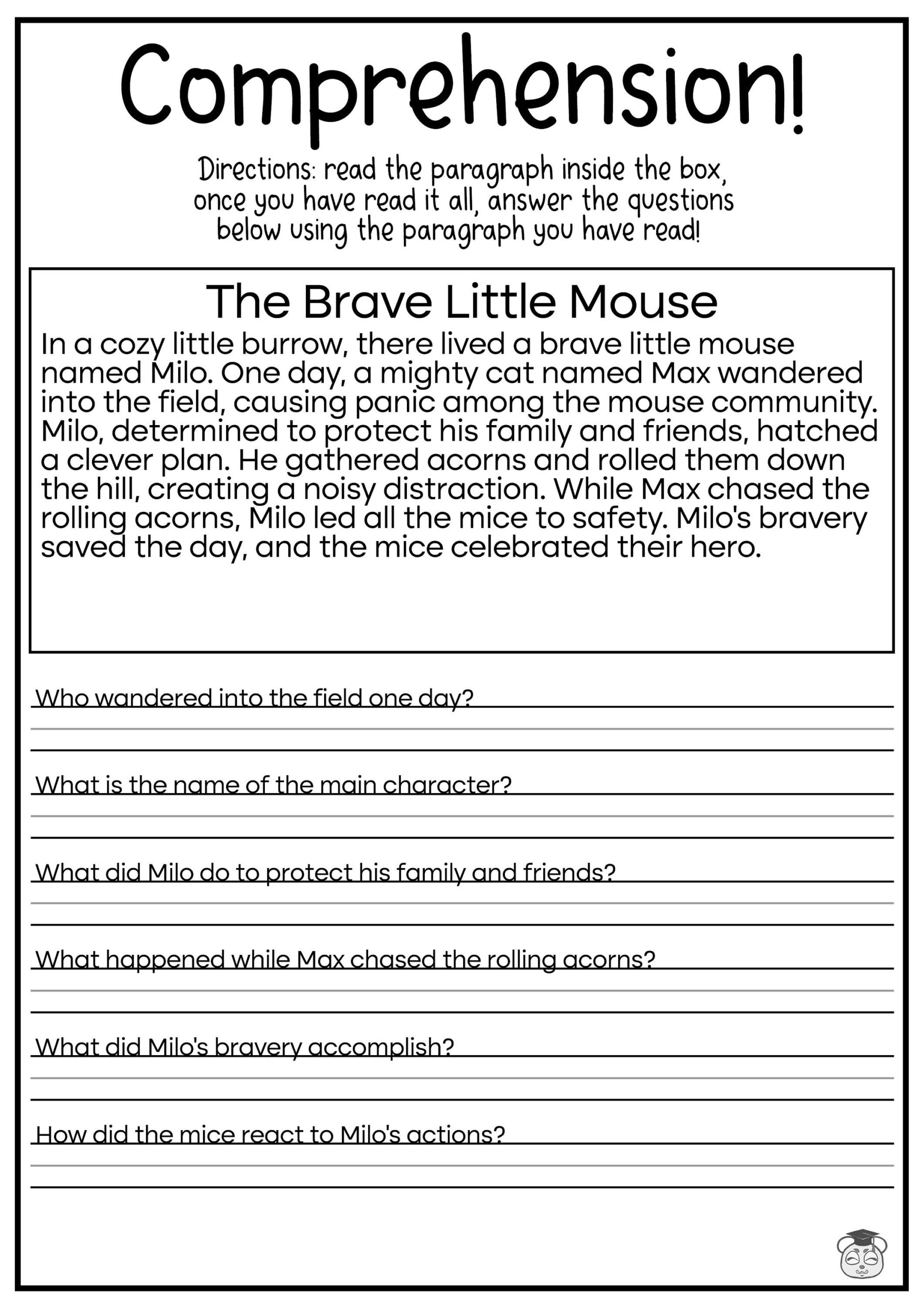 5 Printable Reading Comprehension English Worksheets ages 4 7 KG1 To Grade 2 Etsy Hong Kong