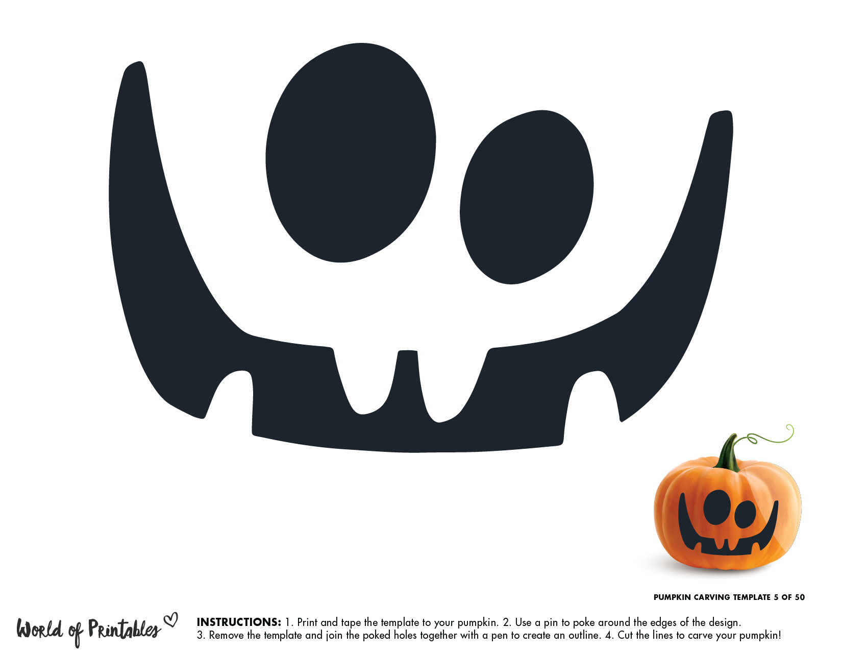 simple pumpkin carving stencils
