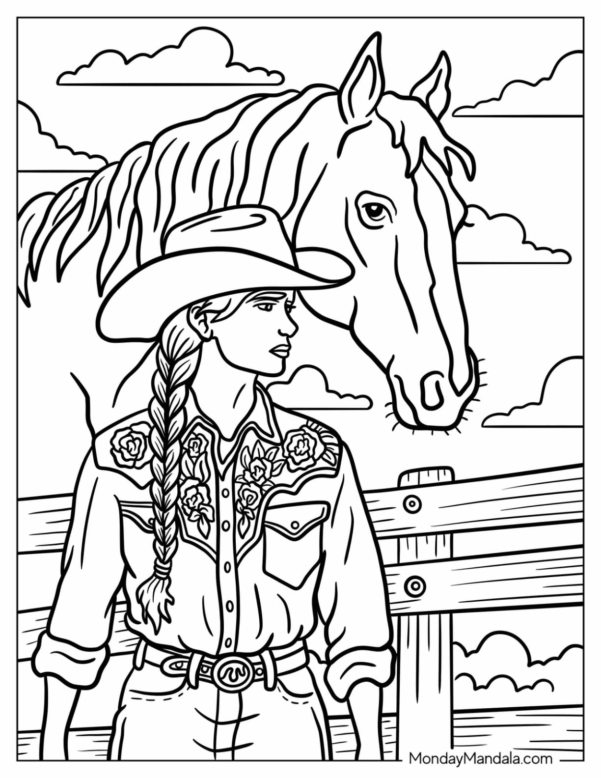 printable coloring pages of horses