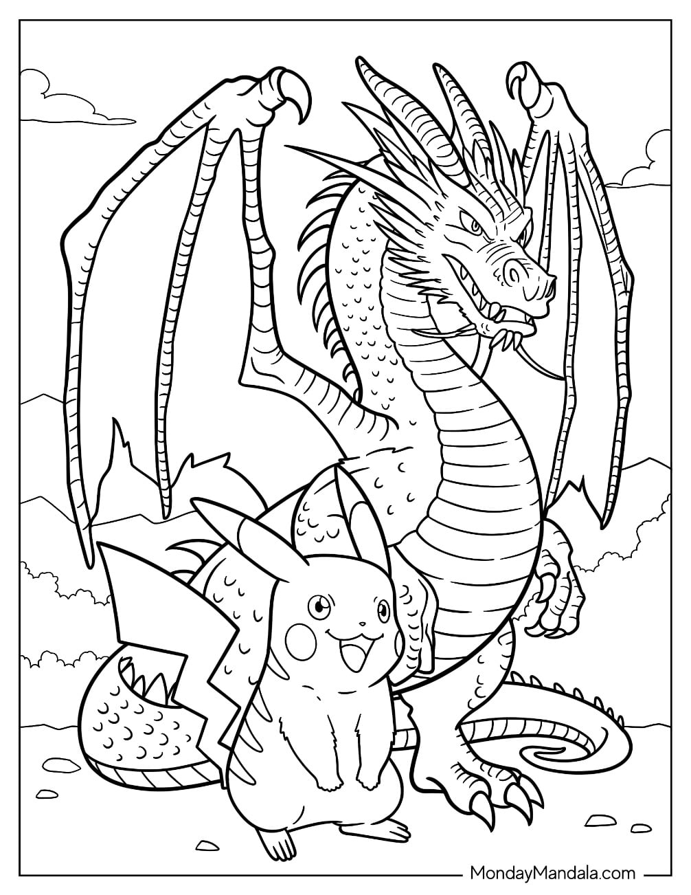 dragon coloring pages printable