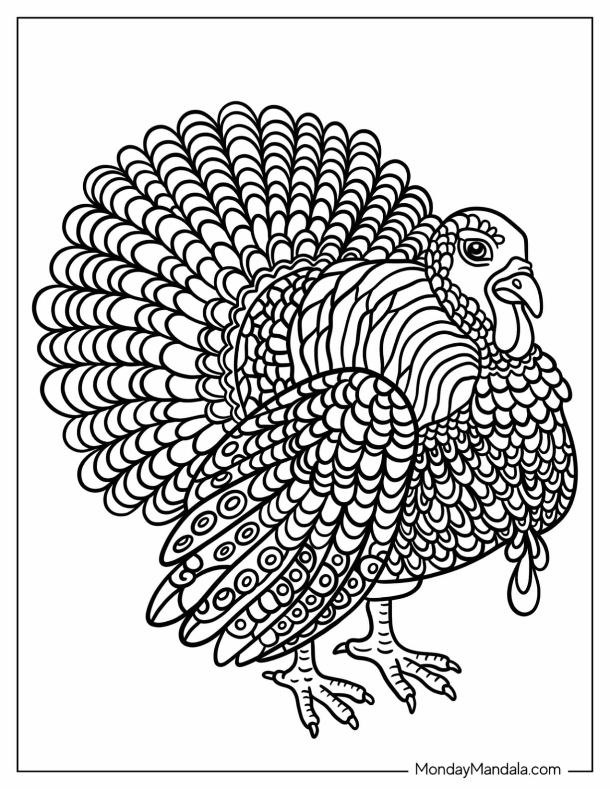turkey coloring pages printable