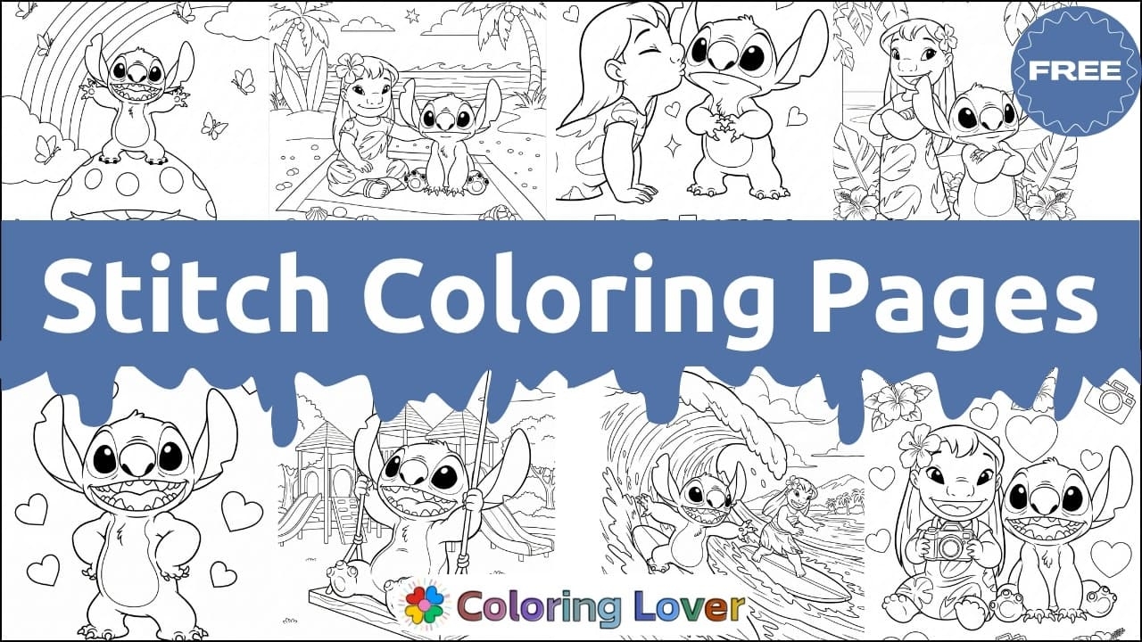 coloring pages of stitch