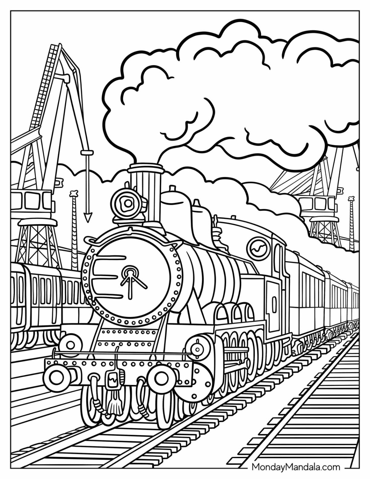54 Train Coloring Pages Free PDF Printables 