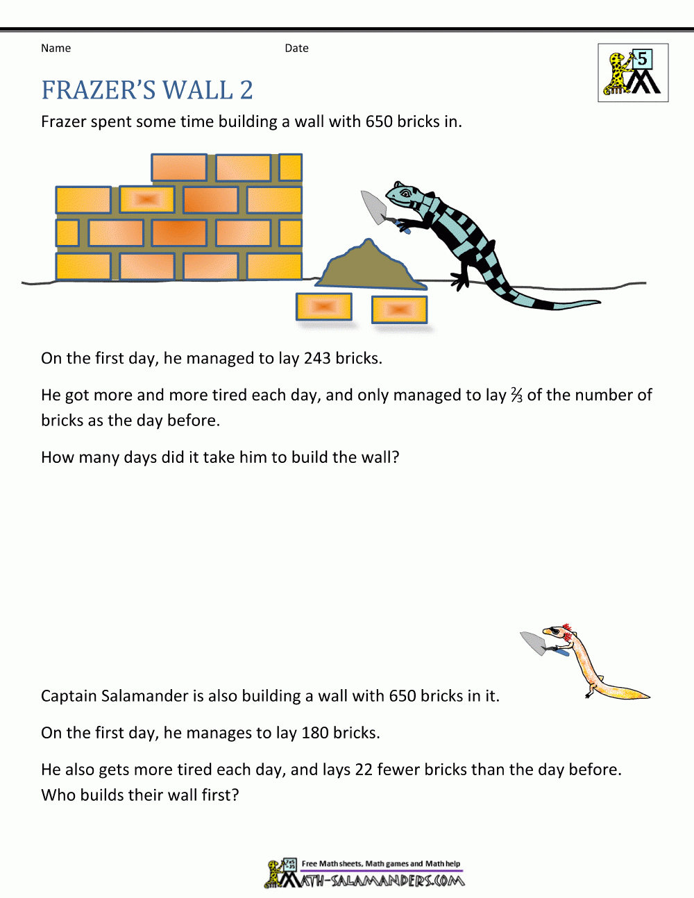 5th Grade Math Problems