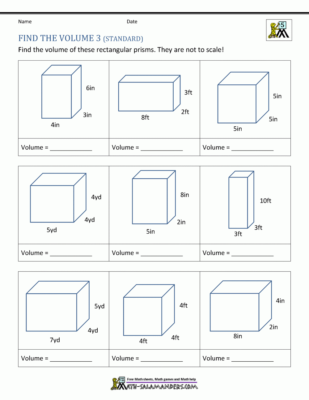 5th Grade Volume Worksheets 5th Grade Volume Worksheets