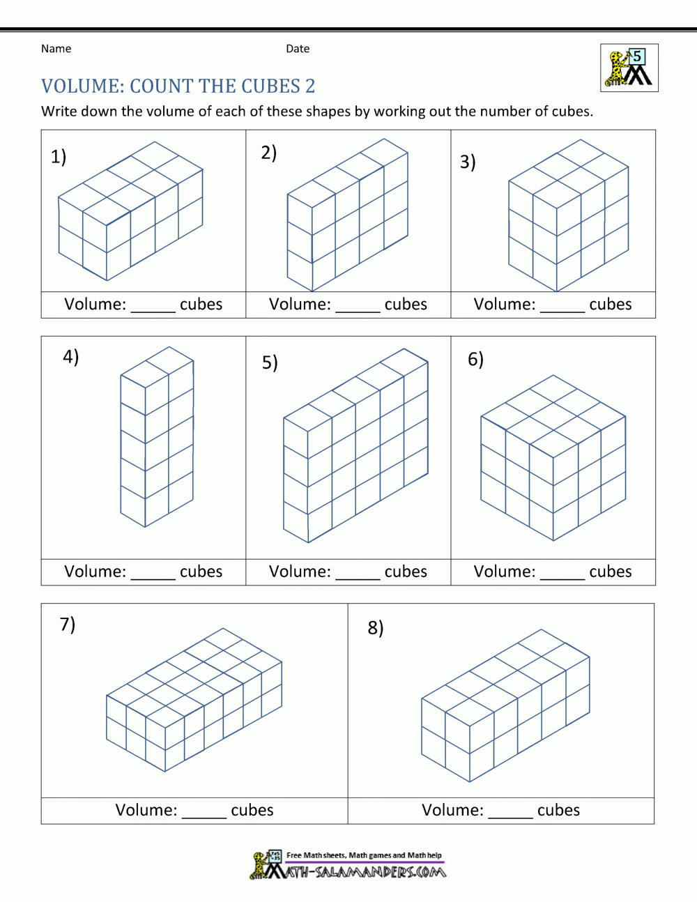 5th Grade Volume Worksheets 5th Grade Volume Worksheets