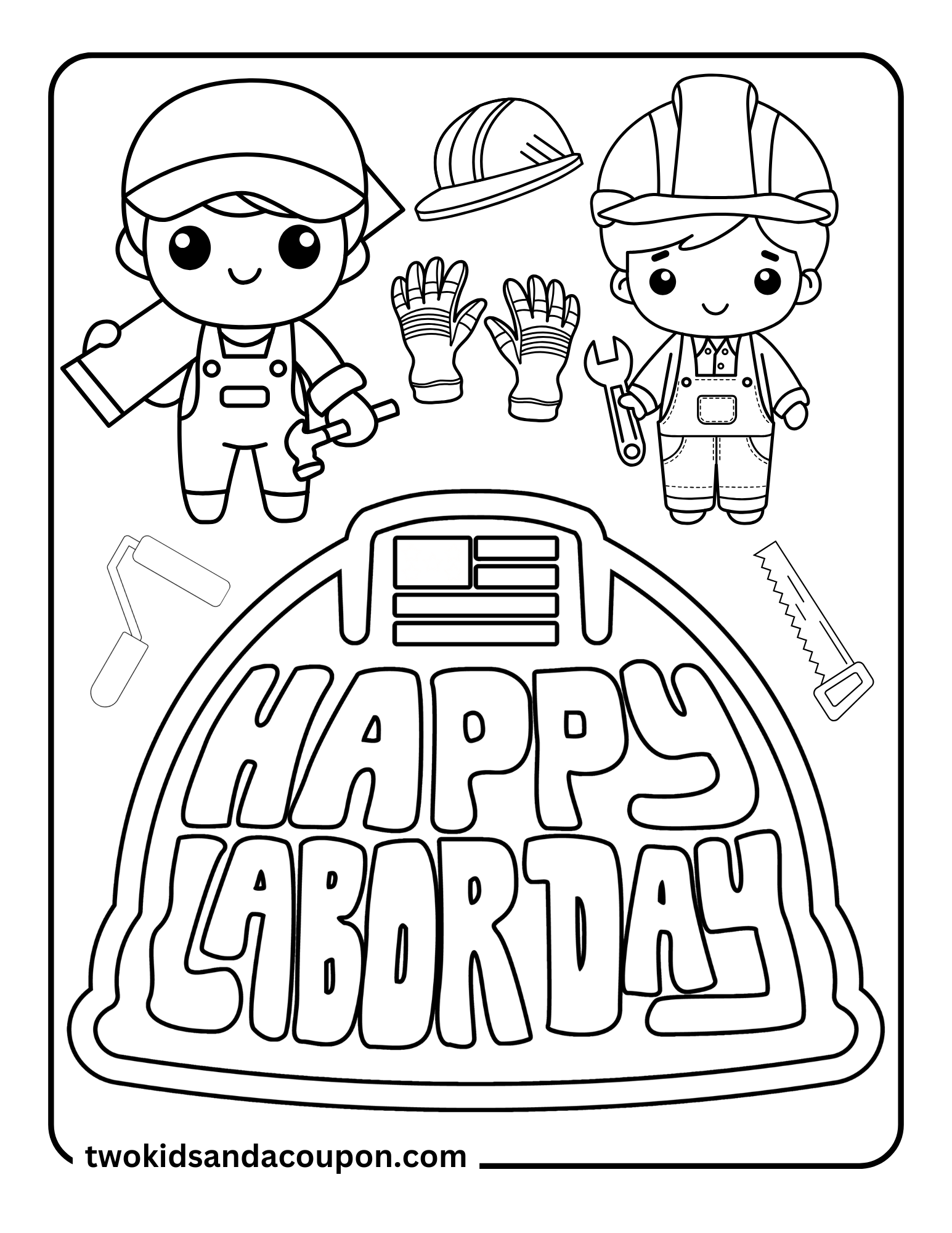 6 Free Printable Labor Day Coloring Pages For Adults And Kids