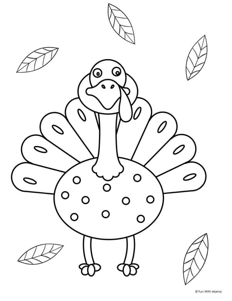 6 Free Turkey Coloring Pages Fun With Mama